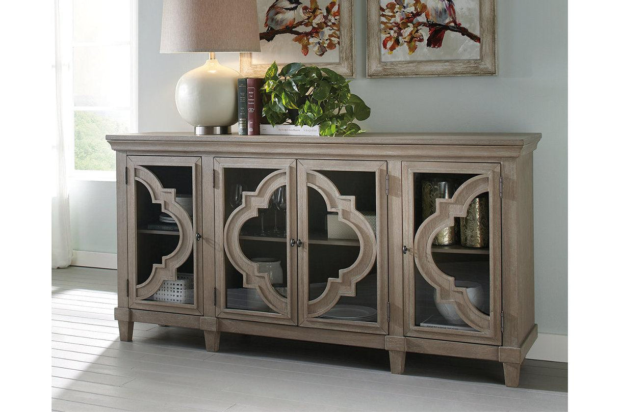 Fossil Ridge Gray Accent Cabinet by Ashley at Eve Furniture