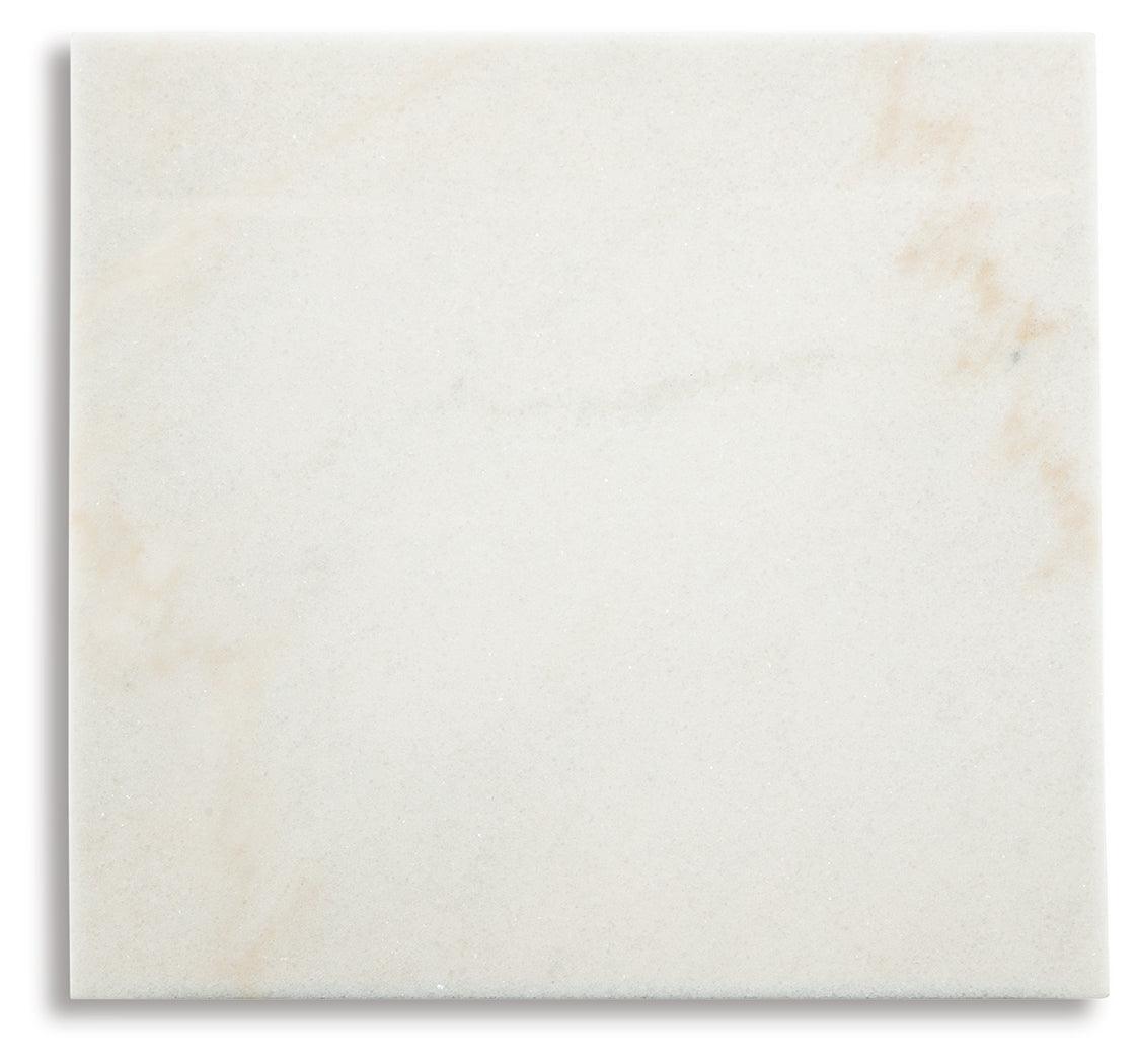 Fostead White/Espresso End Table by Ashley at Eve Furniture