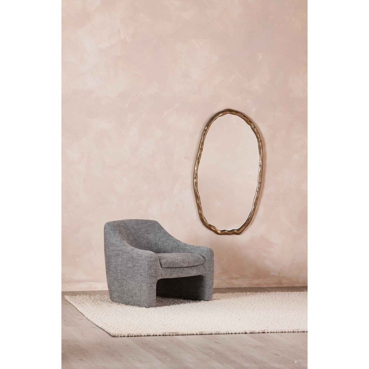 Foundry Gold Oval Mirror