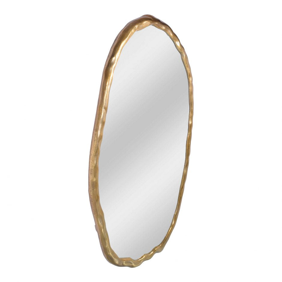 Foundry Oval Mirror Gold by Moe's Home at Eve Furniture