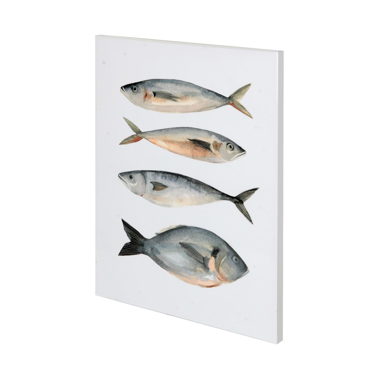 Four Fish I by Emma Scarvey a Hand Embellished Textured Canvas by Mercana at Eve Furniture