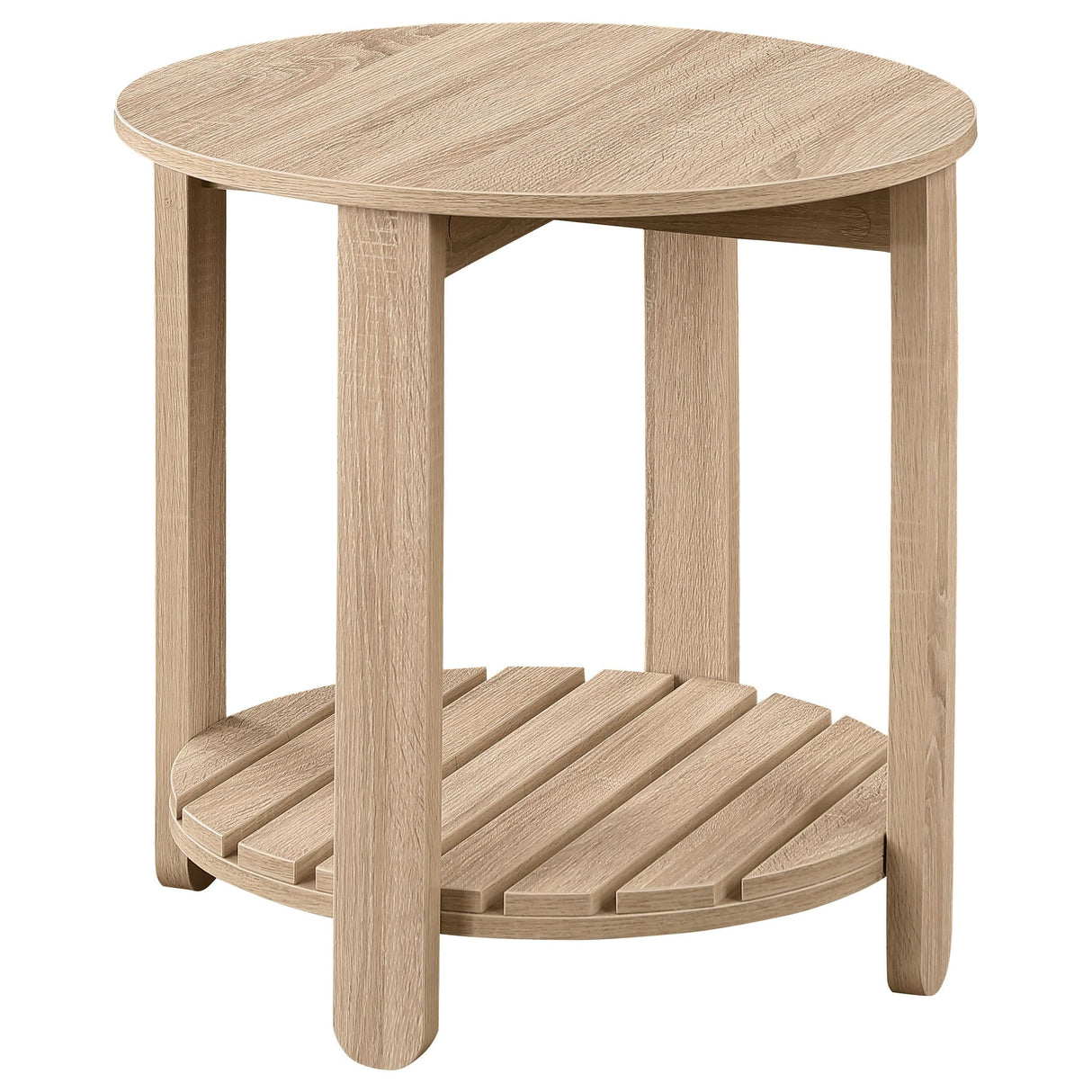 Fowler Natural 3-Piece Round Coffee and End Table Set by Coaster at Eve Furniture