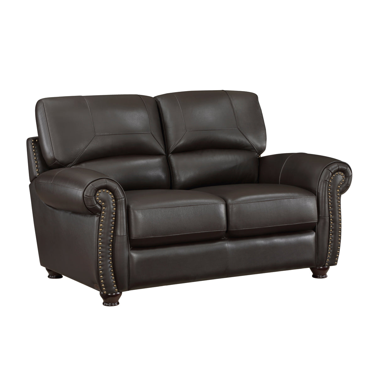 Foxborough Dark Brown Loveseat by Homelegance at Eve Furniture
