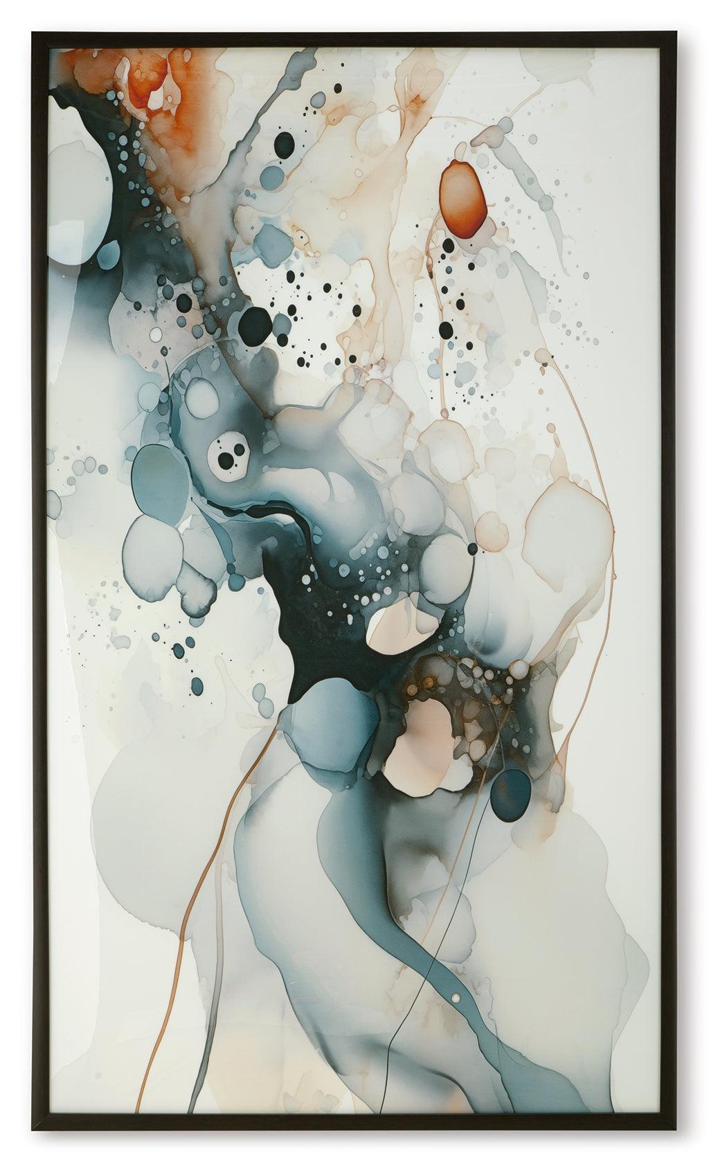 Foxenburg Blue/Amber/White Wall Art by Ashley at Eve Furniture