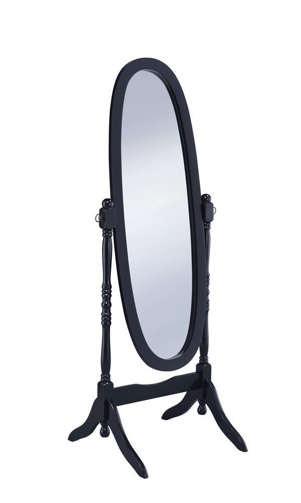 Foyet Black Oval Cheval Mirror by Coaster at Eve Furniture