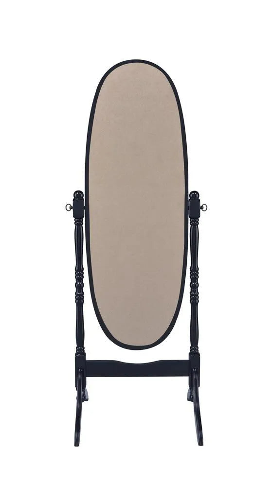Foyet Black Oval Cheval Mirror by Coaster at Eve Furniture