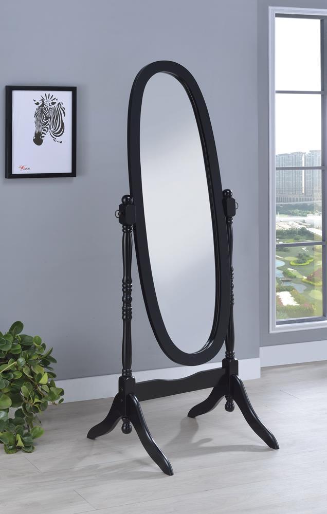 Foyet Black Oval Cheval Mirror by Coaster at Eve Furniture
