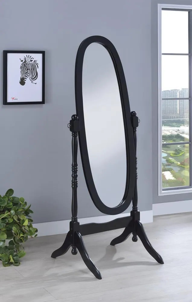 Foyet Black Oval Cheval Mirror by Coaster at Eve Furniture