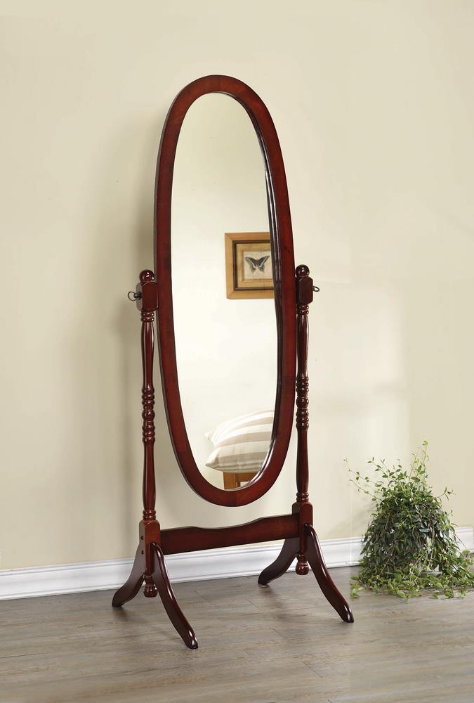 Foyet Merlot Oval Cheval Mirror by Coaster at Eve Furniture