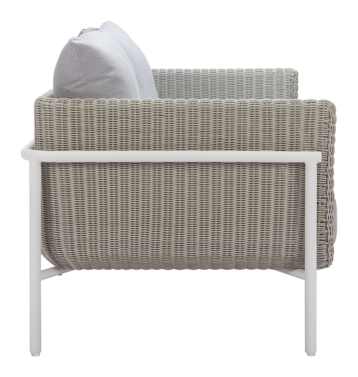 Frais Gray Outdoor Loveseat by Zuomod at Eve Furniture