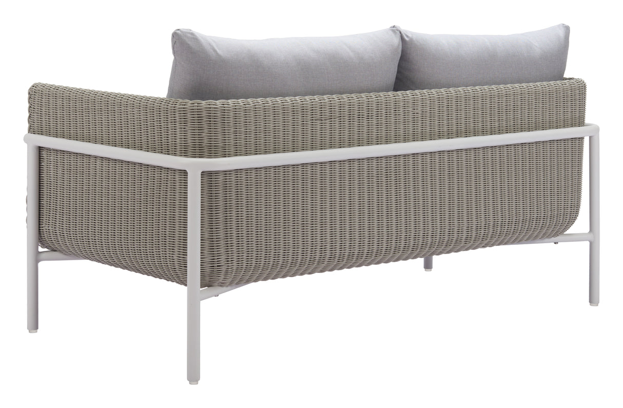 Frais Gray Outdoor Loveseat by Zuomod at Eve Furniture