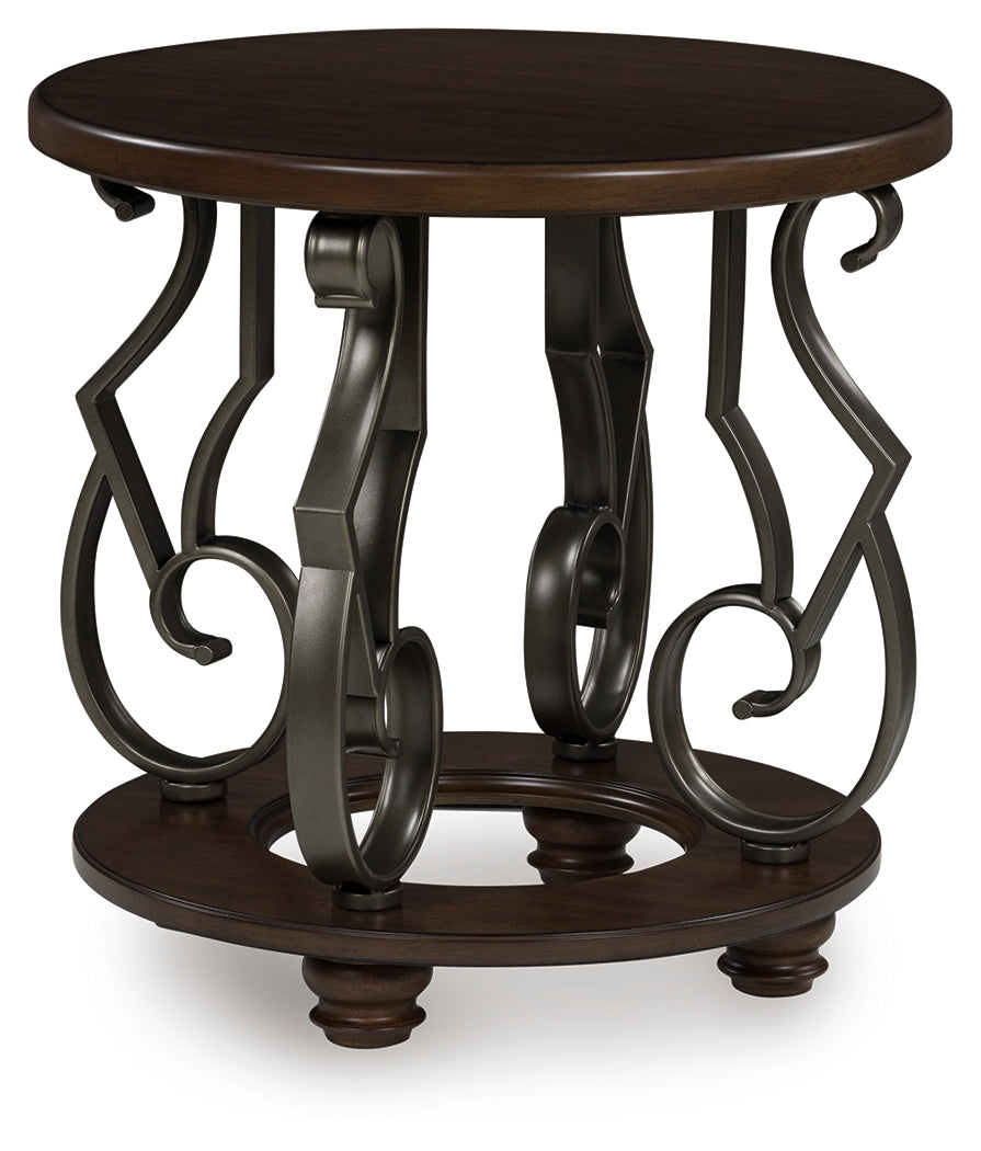 Frallyn Dark Brown End Table by Ashley at Eve Furniture