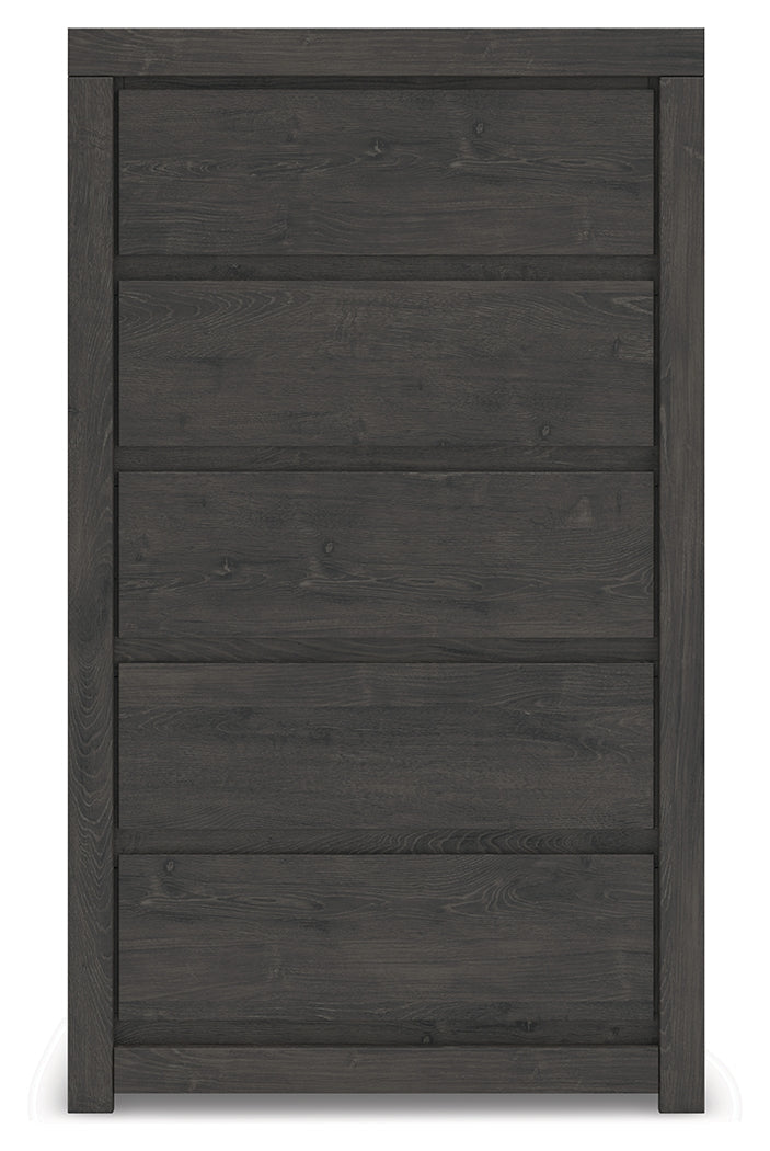 Fraluna Charcoal Chest of Drawers by Ashley at Eve Furniture