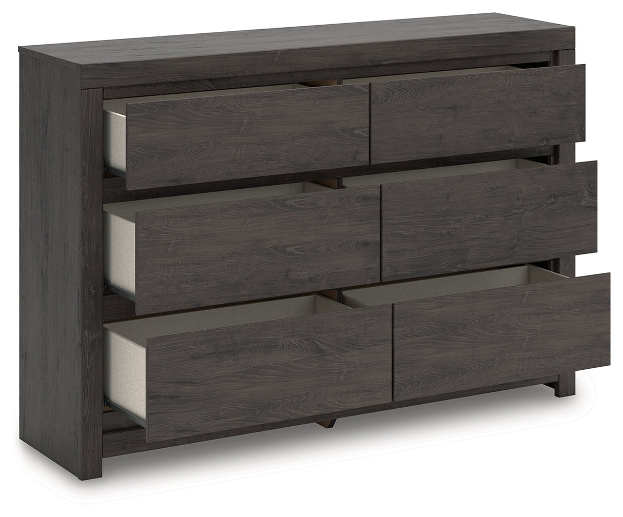 Fraluna Charcoal Dresser by Ashley at Eve Furniture