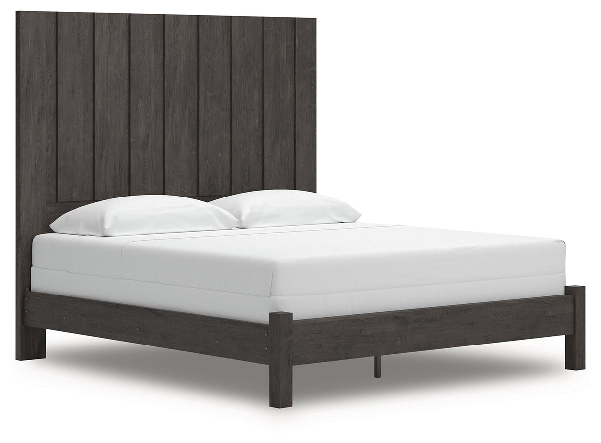 Fraluna Charcoal King Panel Bed by Ashley at Eve Furniture