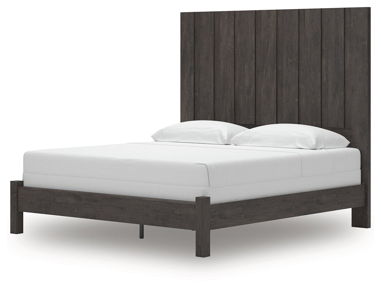 Fraluna Charcoal King Panel Bed by Ashley at Eve Furniture