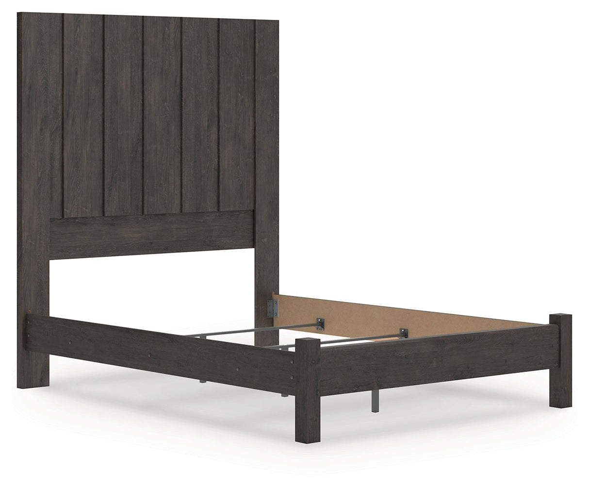 Fraluna Charcoal Queen Panel Bed by Ashley at Eve Furniture