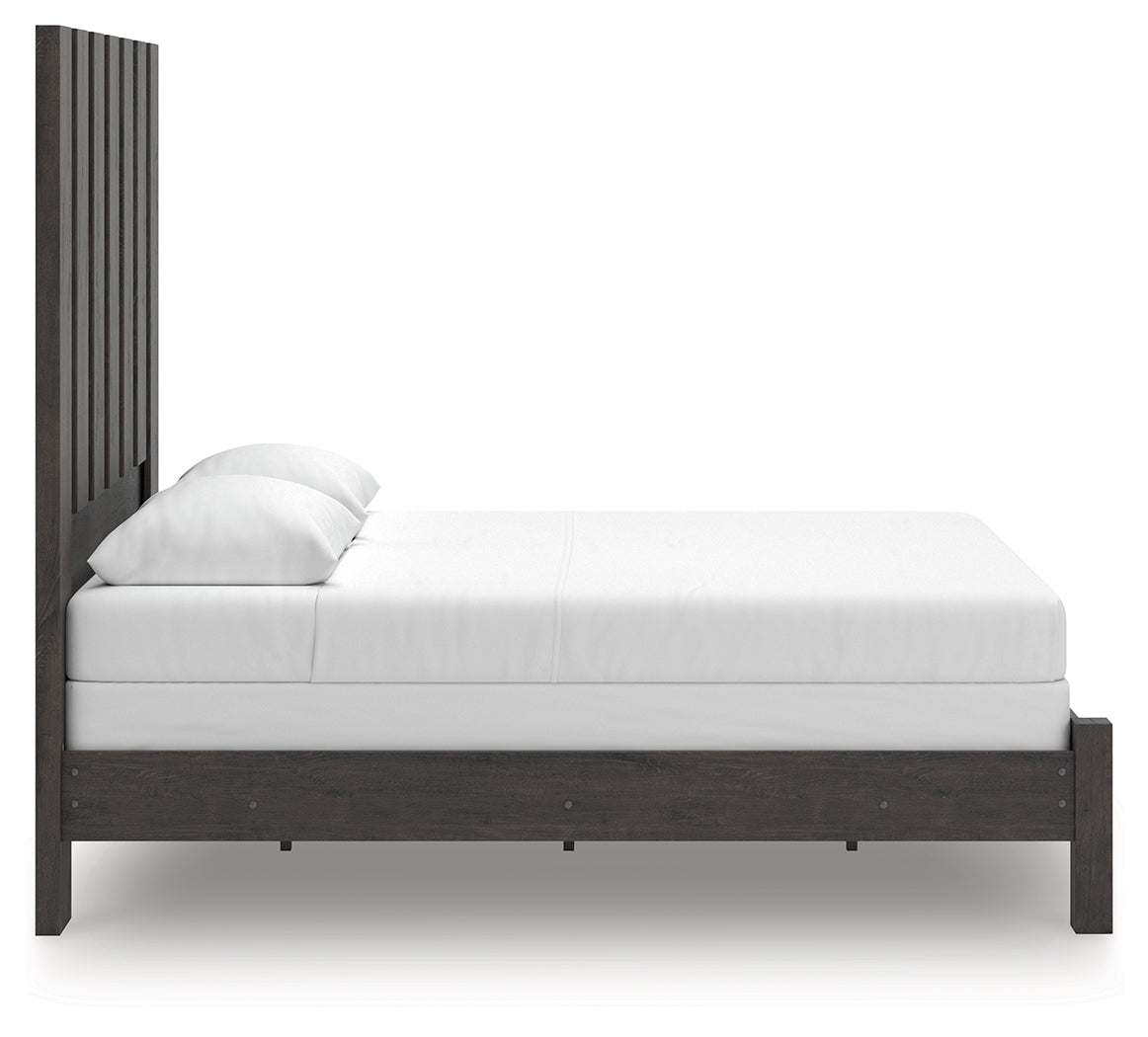 Fraluna Charcoal Queen Panel Bed by Ashley at Eve Furniture