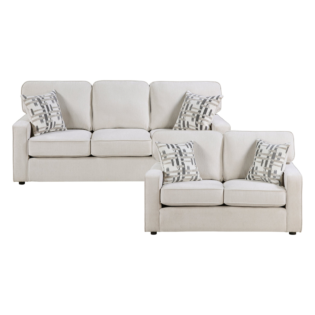 Frances Beige 2-Piece Living Room Set by Homelegance at Eve Furniture