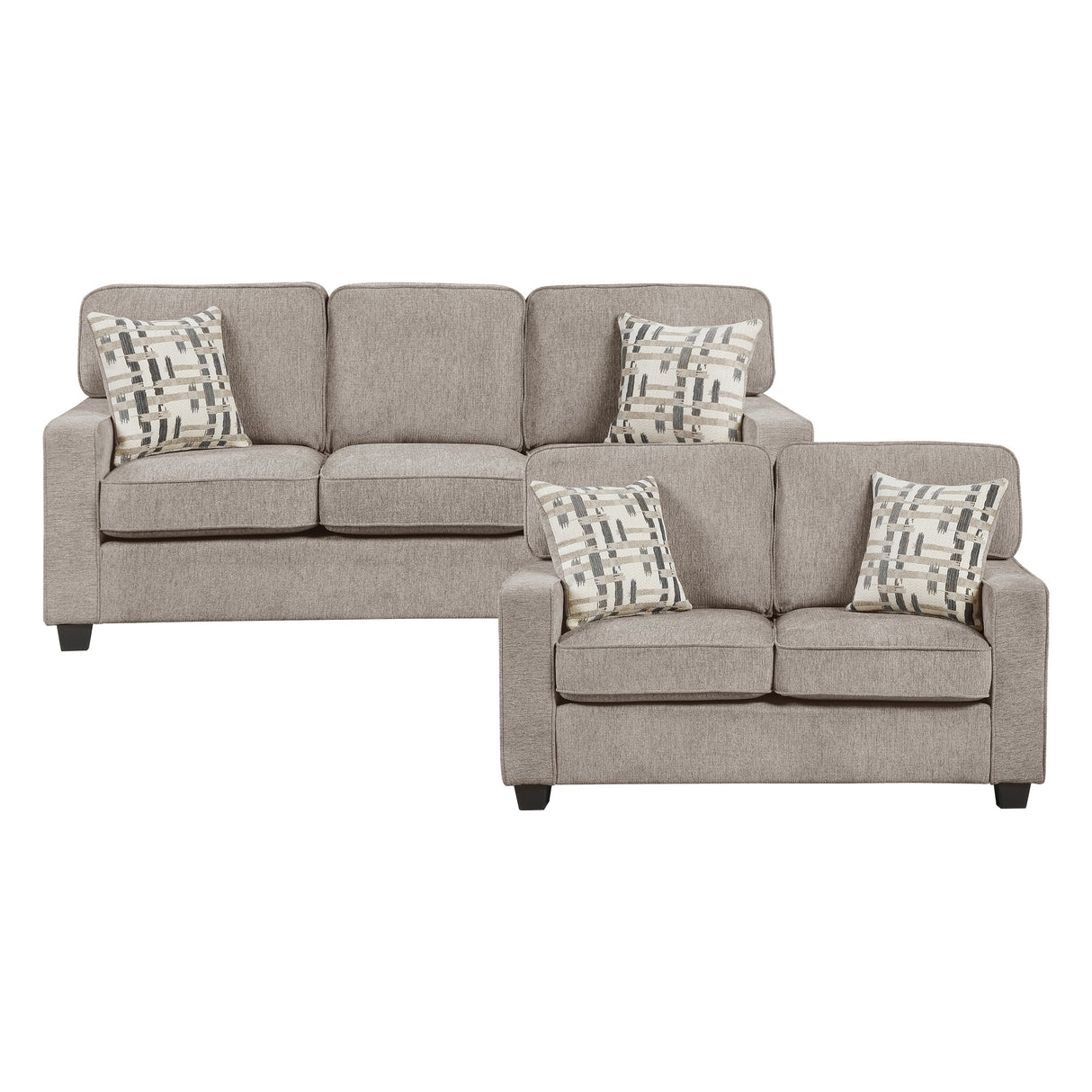 Frances Brown Sofa and Loveseat by Homelegance at Eve Furniture
