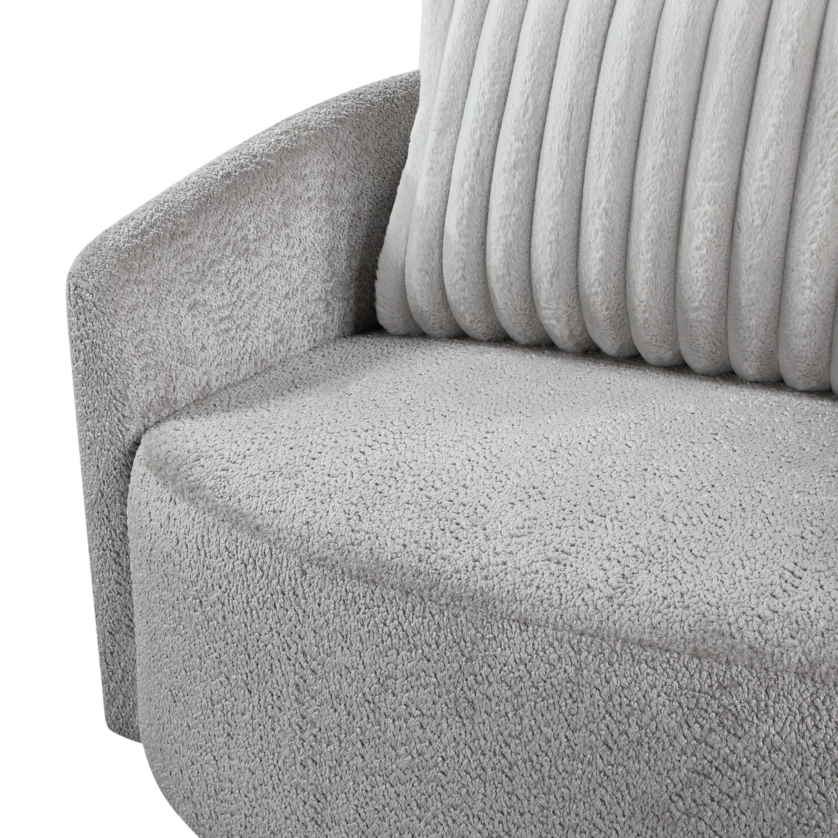 Francine Gray Chenille Swivel Chair by Homelegance at Eve Furniture