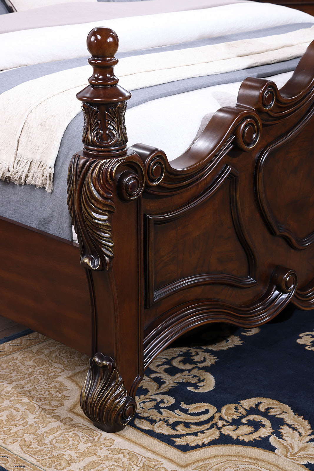Francione Dark Cherry 5-Piece Queen Bedroom Set by Furniture of America at Eve Furniture