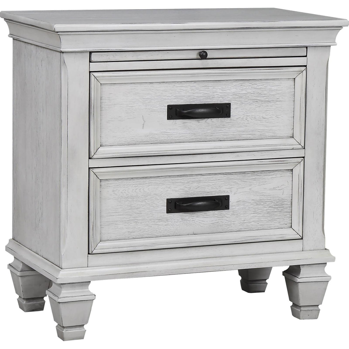 Franco Antique White 2-Drawer Nightstand by Coaster at Eve Furniture