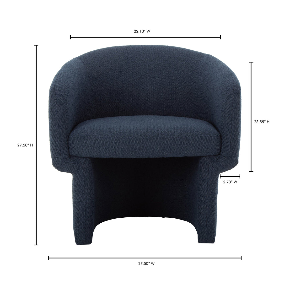 Franco Dark Indingo Chair by Moe's Home at Eve Furniture