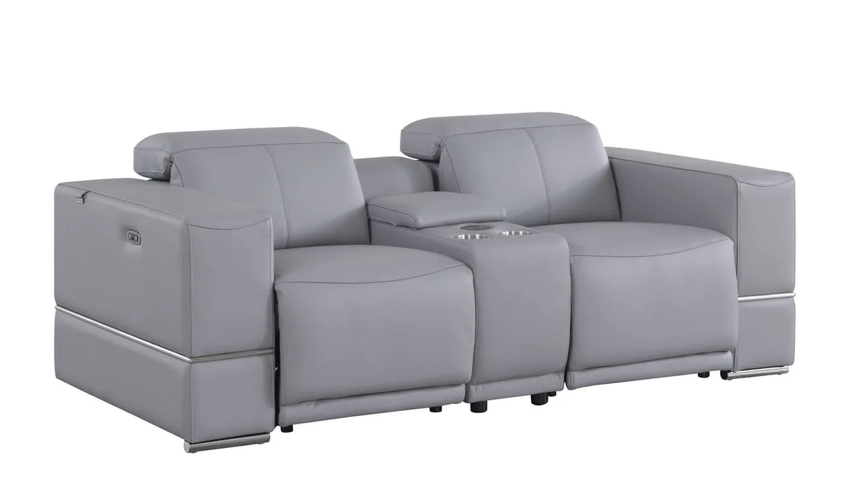 Franco Light Blue Power Reclining Living Room Set by New Era Innovations at Eve Furniture