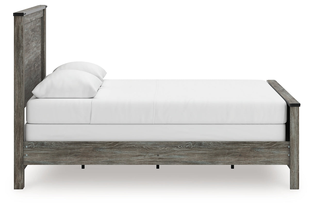 Frandern Black/Gray Queen Panel Bed by Ashley at Eve Furniture