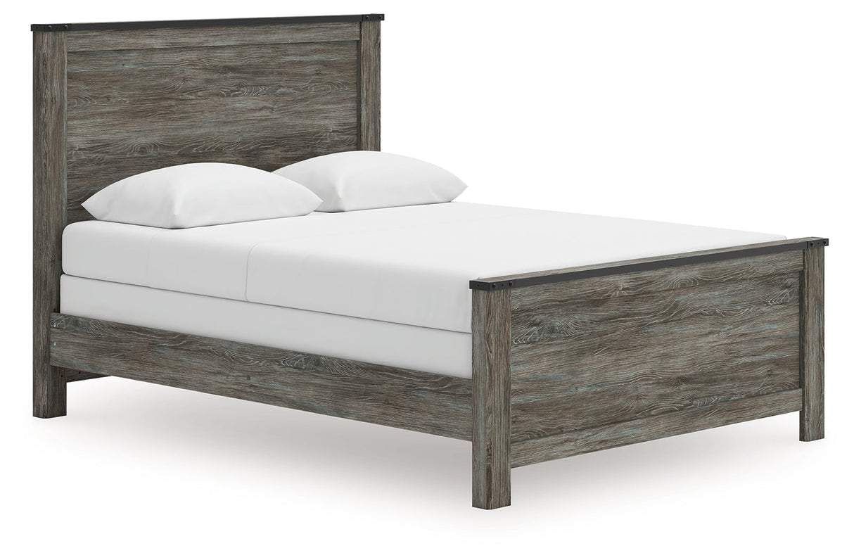 Frandern Black/Gray Queen Panel Bed by Ashley at Eve Furniture