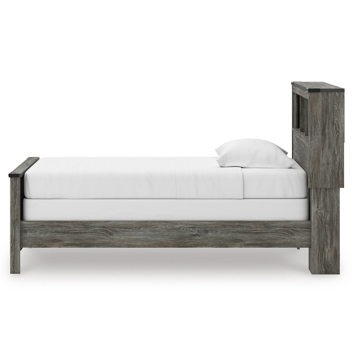 Frandern Black/Gray Twin Bookcase Panel Bed by Ashley at Eve Furniture