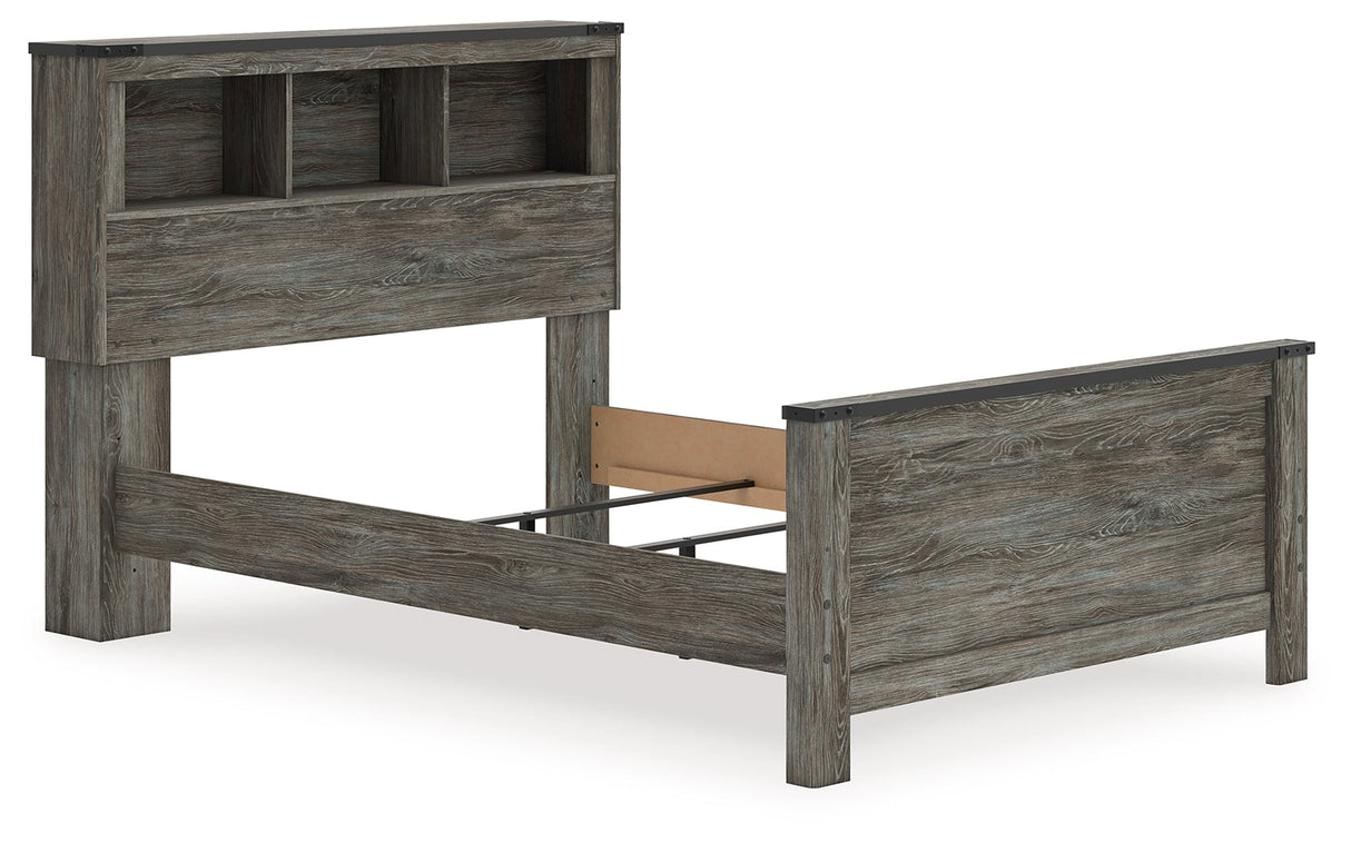 Frandern Gray Full Bookcase Panel Bed by Ashley at Eve Furniture