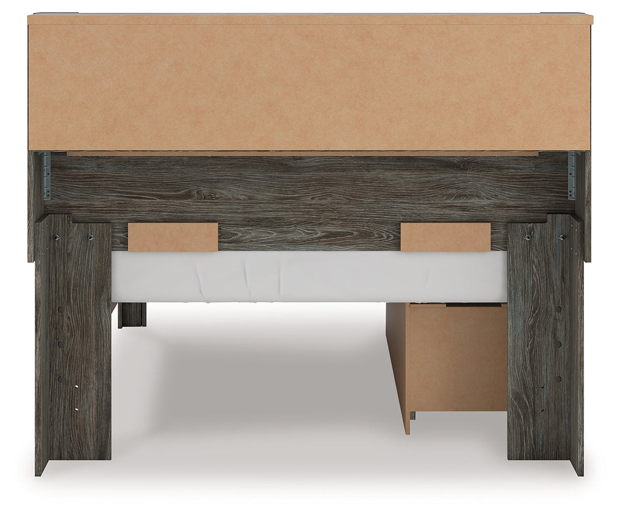 Frandern Gray Full Bookcase Storage Platform Bed with 2 Drawers by Ashley at Eve Furniture