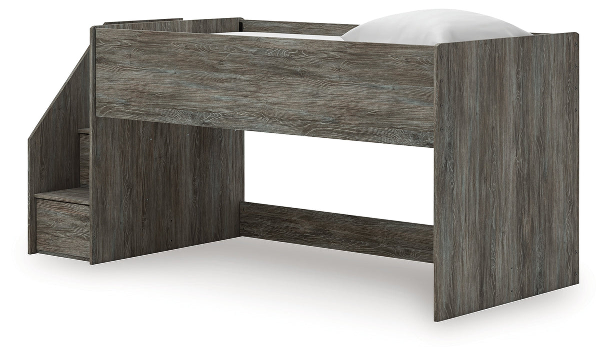 Frandern Gray Twin Loft Bed by Ashley at Eve Furniture