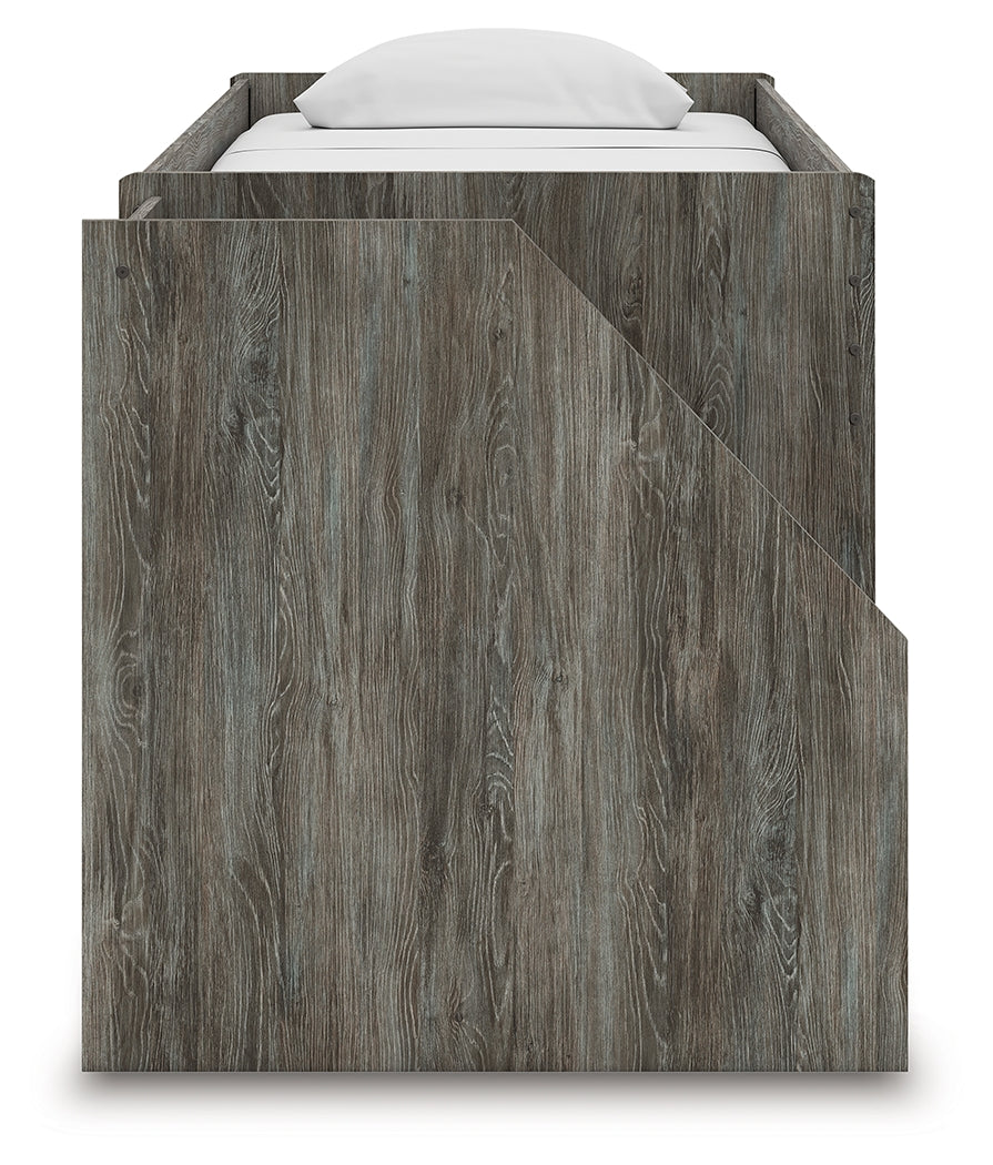 Frandern Gray Twin Loft Bed by Ashley at Eve Furniture