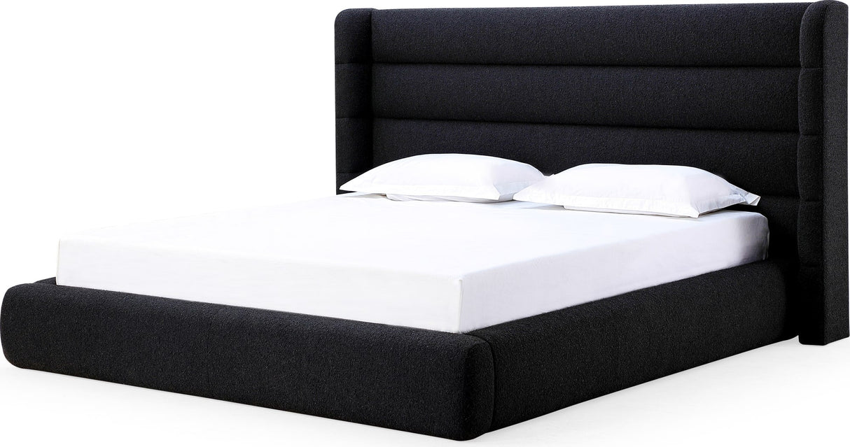 Frank Ember Queen Upholstered Wingback Platform Bed by Modus Furniture at Eve Furniture