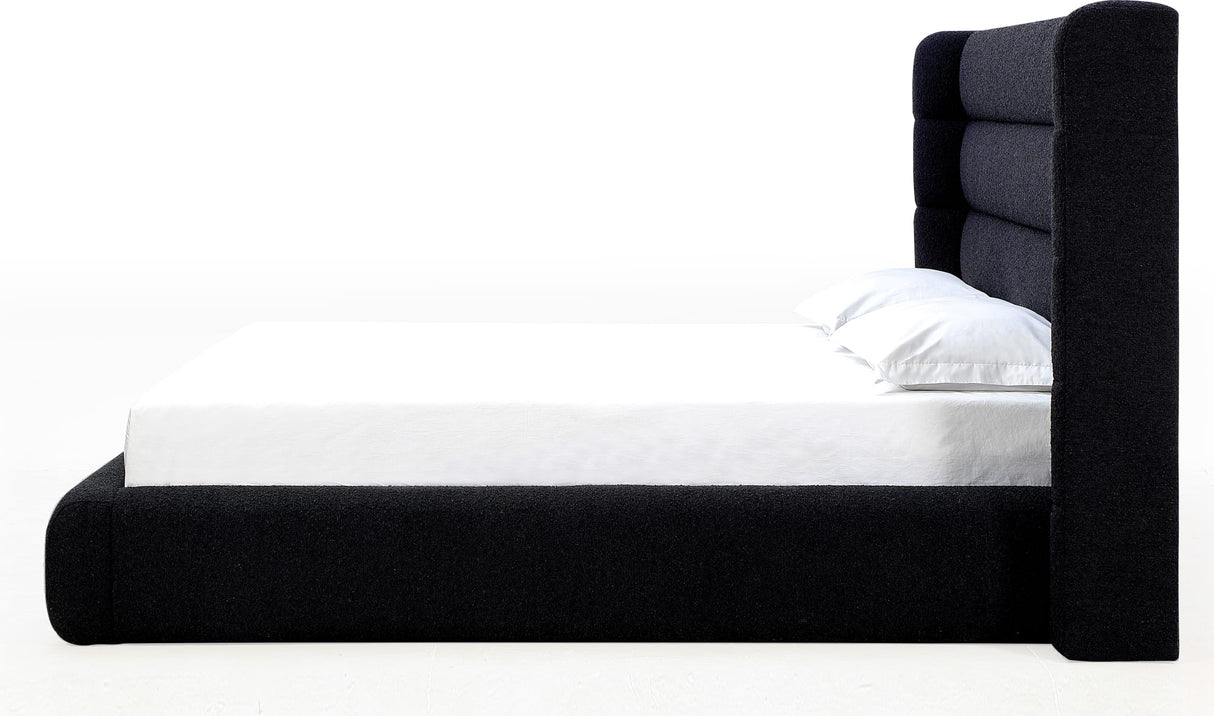 Frank Ember Queen Upholstered Wingback Platform Bed by Modus Furniture at Eve Furniture