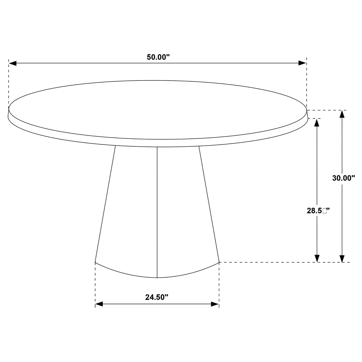 Franklin Dark Oak 59-inch Round Dining Table by Coaster at Eve Furniture