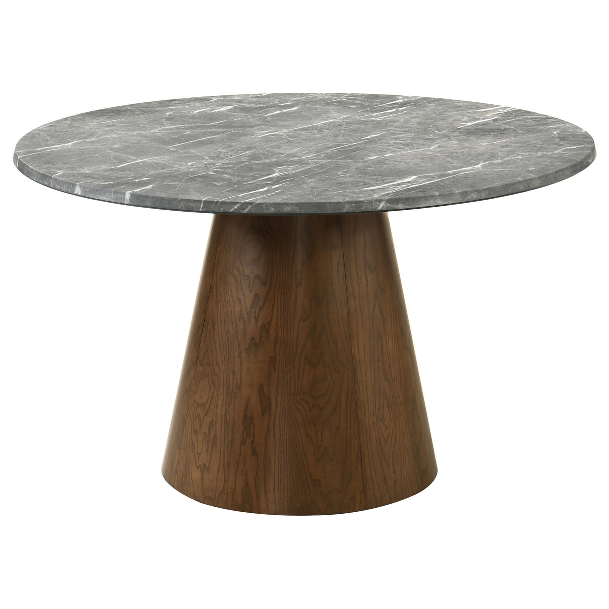 Franklin Dark Oak 59-inch Round Dining Table by Coaster at Eve Furniture
