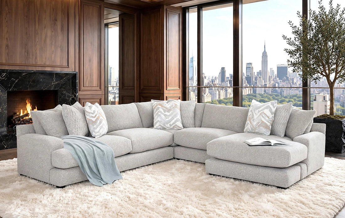 Franklin Meade Dove Oversized Reversible Sectional by Happy Homes at Eve Furniture