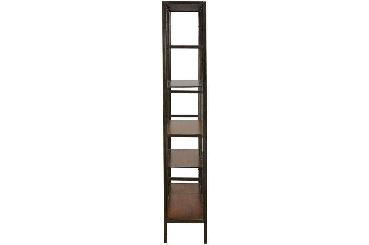 Frankwell Brown/Black Bookcase by Ashley at Eve Furniture