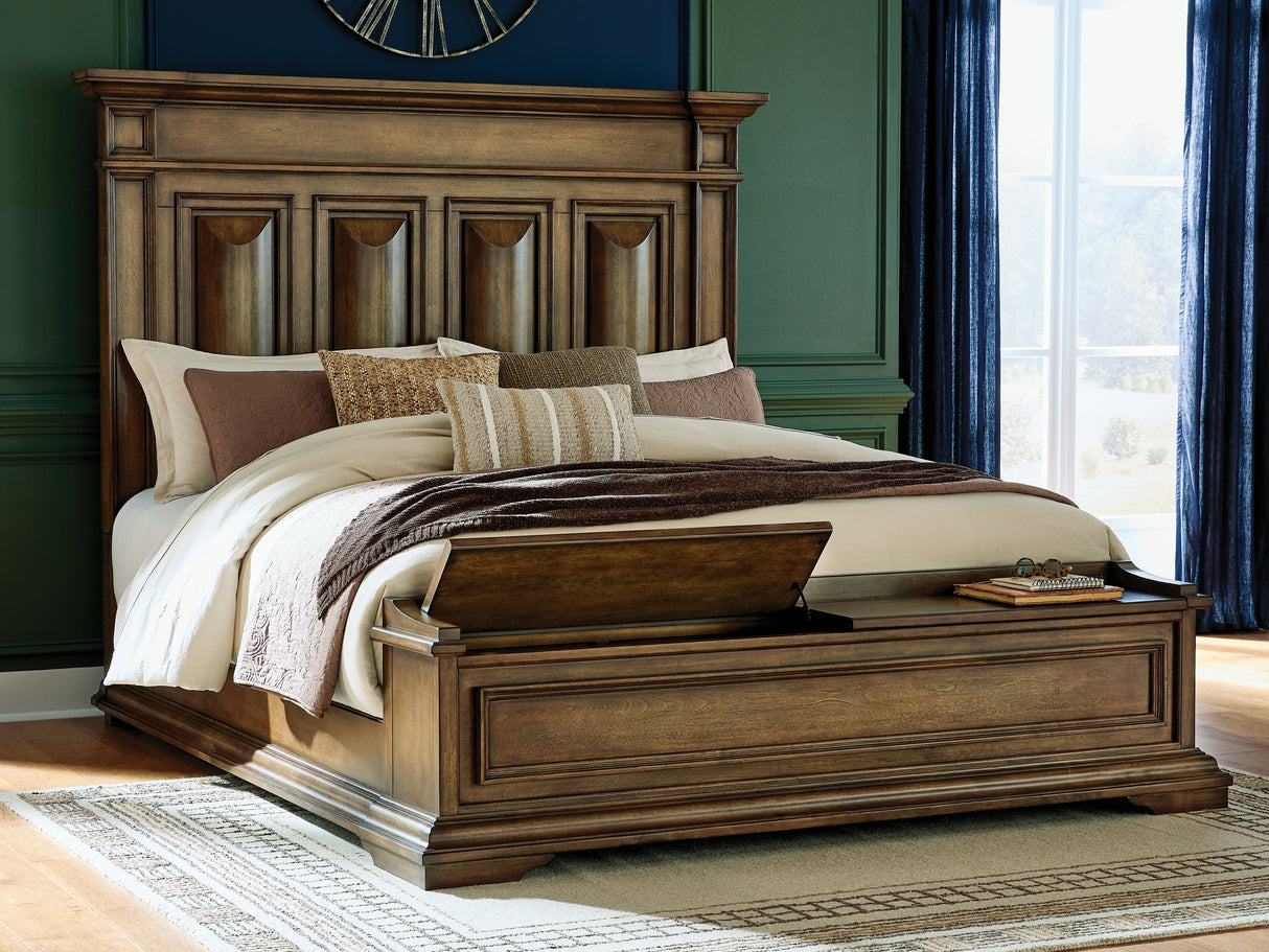 Frantanna Brown King Panel Stroage Bed by Ashley at Eve Furniture