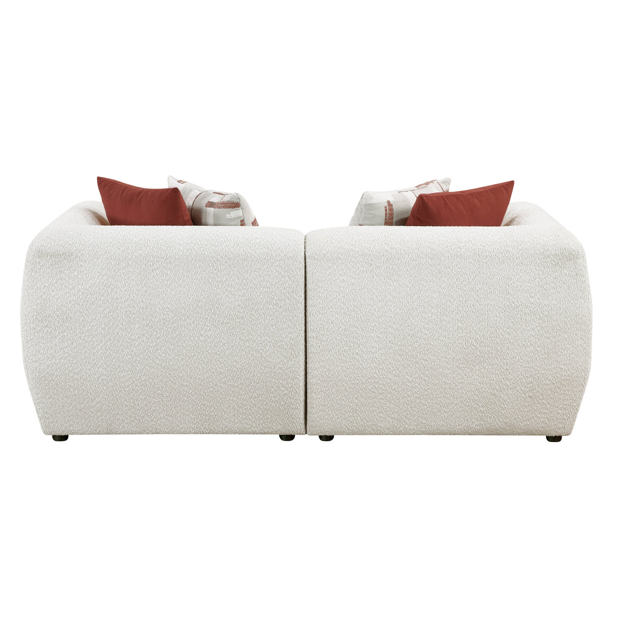 Franz Beige Chenille 3-Piece Modular Loveseat by Homelegance at Eve Furniture