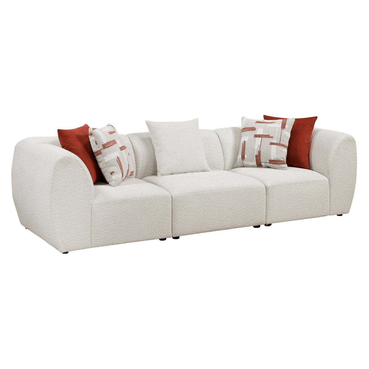 Franz Beige Chenille 3-Piece Modular Sofa by Homelegance at Eve Furniture