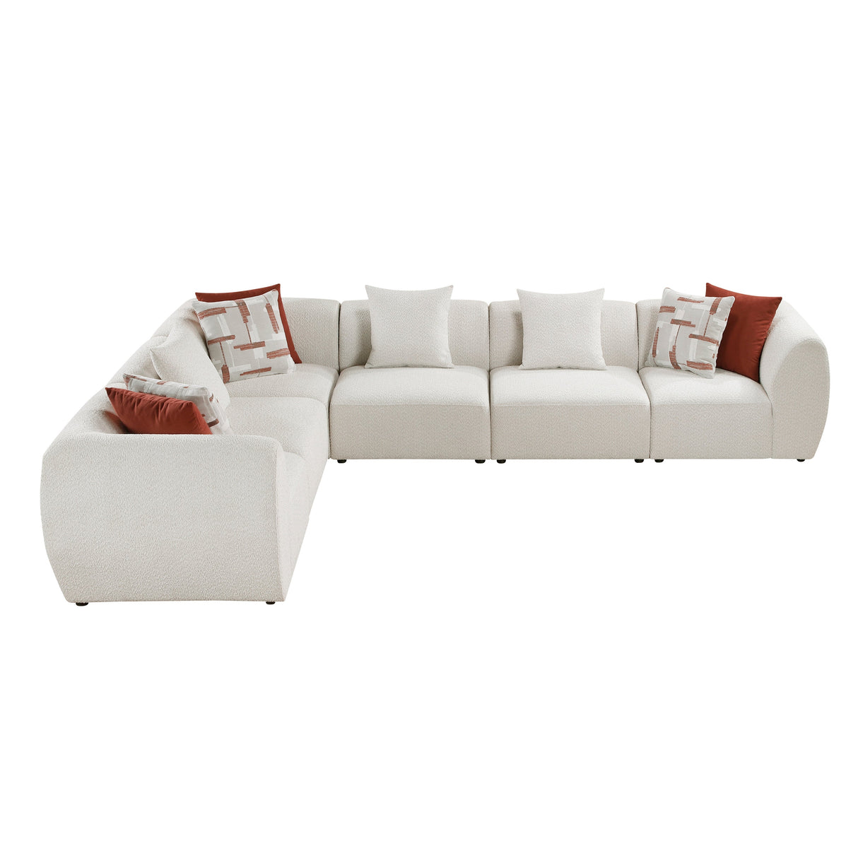 Franz Beige Chenille 6-Piece Modular Sectional by Homelegance at Eve Furniture