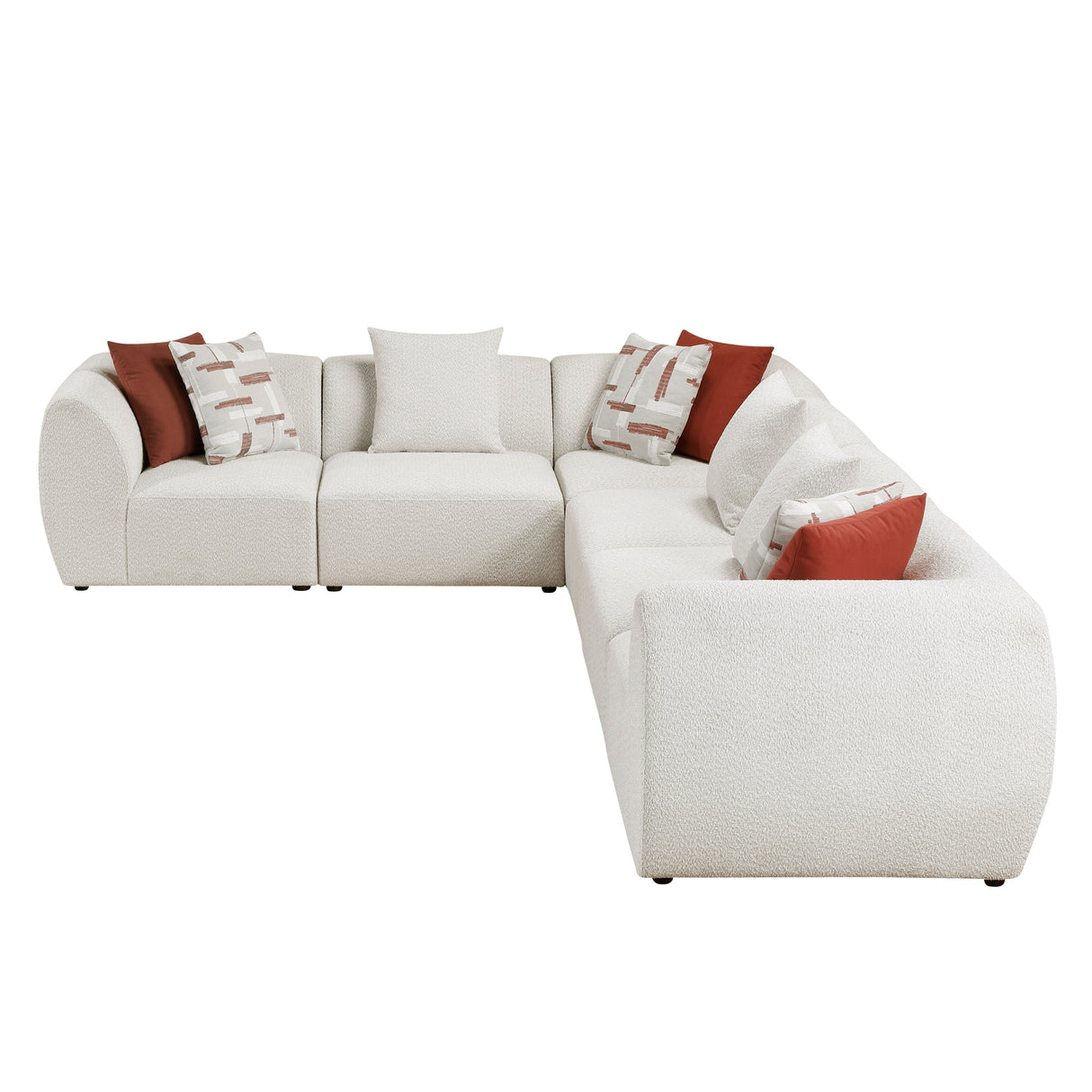 Franz Beige Chenille 6-Piece Modular Sectional by Homelegance at Eve Furniture