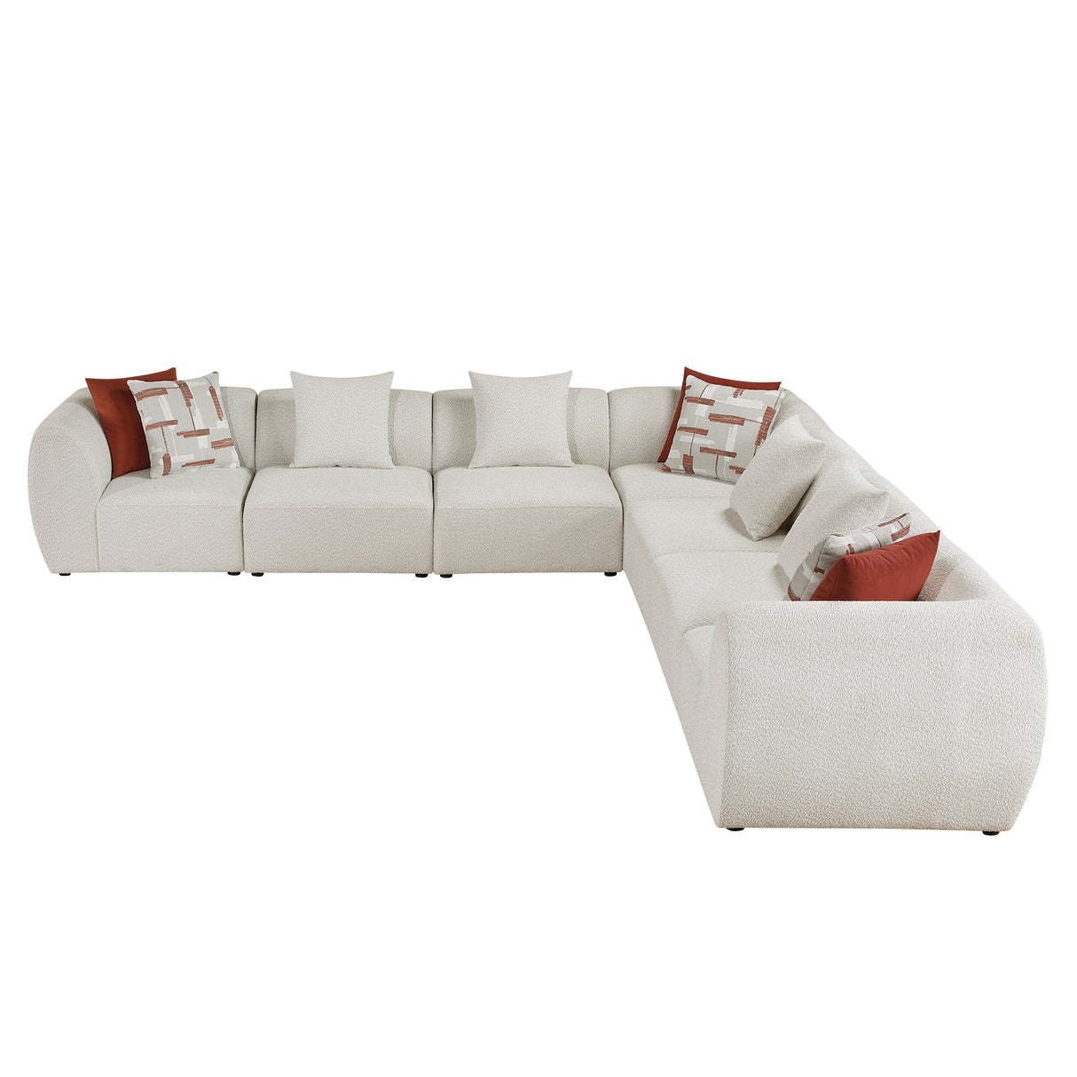 Franz Beige Chenille 7-Piece Modular Sectional by Homelegance at Eve Furniture