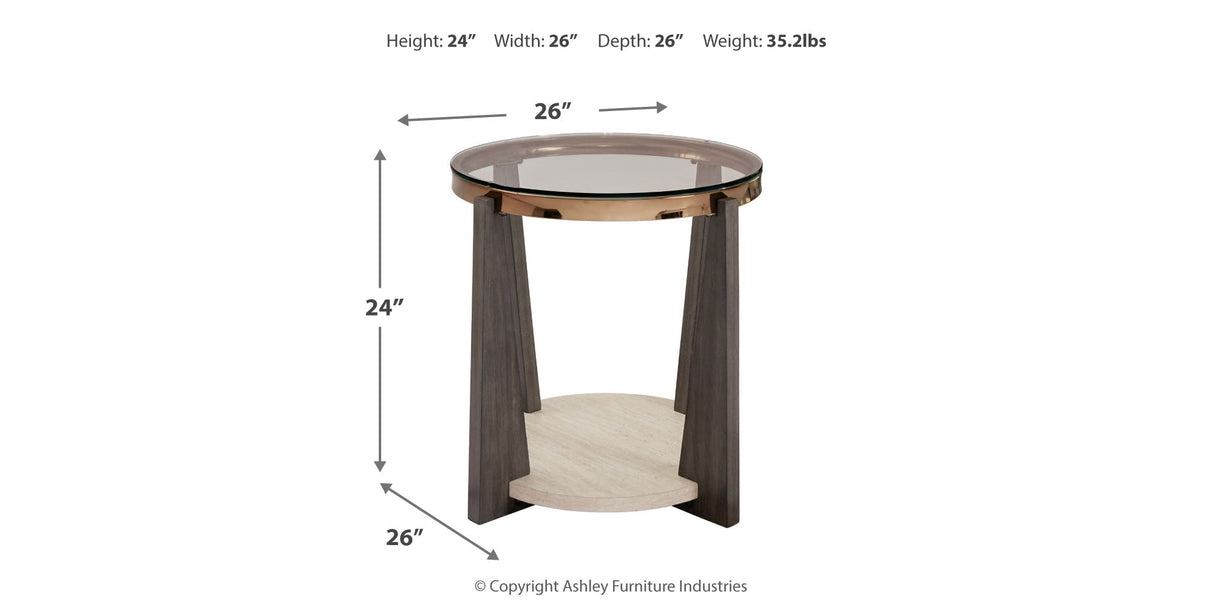 Frazwa Coffee Table with 2 End Tables in Multi by Ashley at Eve Furniture