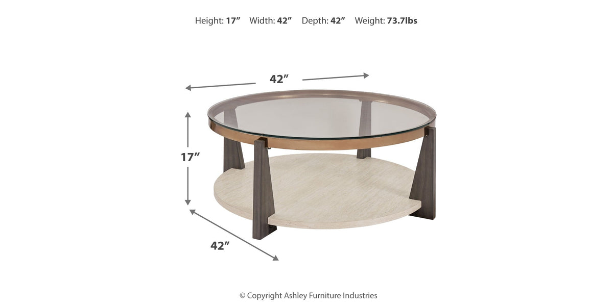 Frazwa Coffee Table with 2 End Tables in Multi by Ashley at Eve Furniture